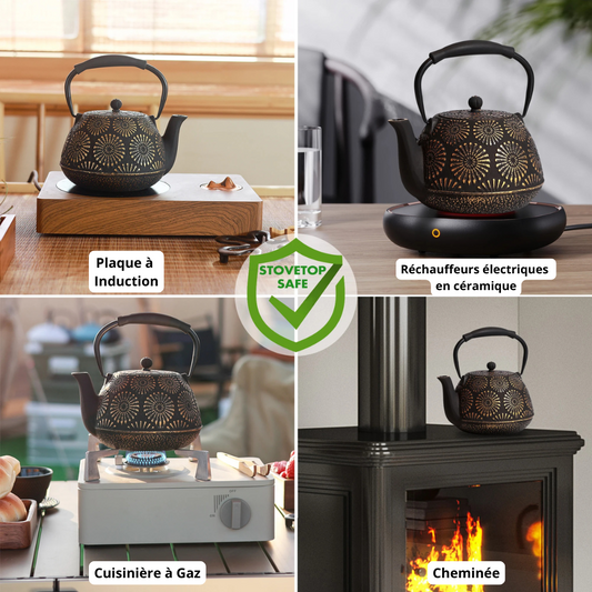 Théière Japonaise en fonte 1,2L - Reika (麗花)
