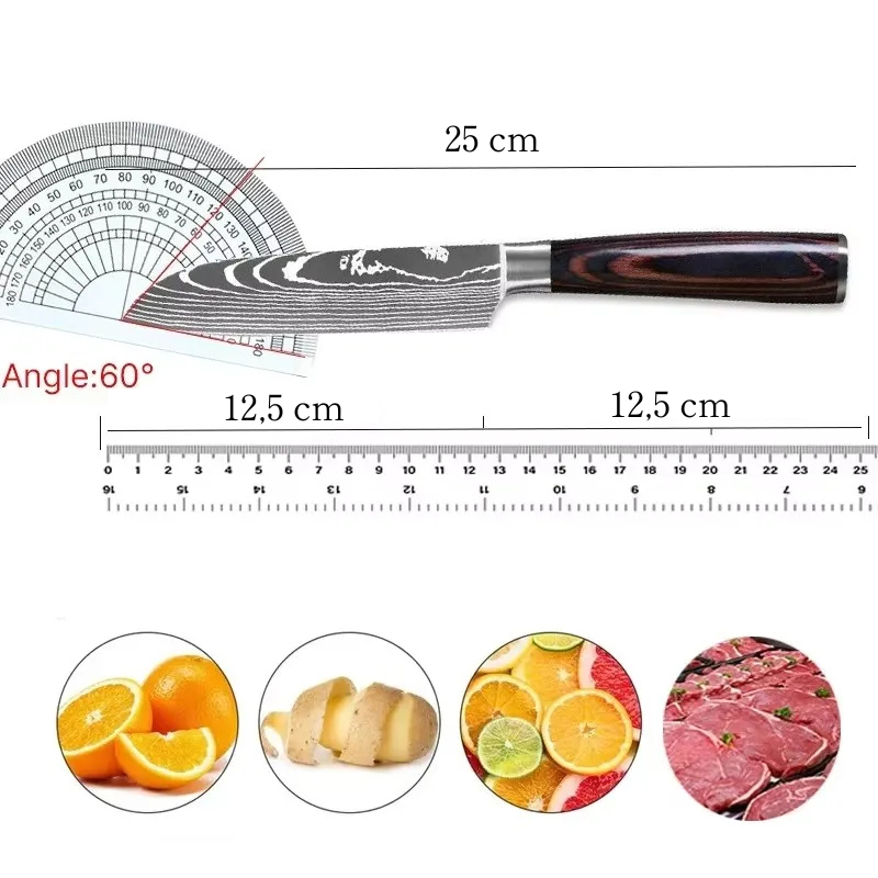 Couteau Santoku en Acier Inoxydable 12,5 cm - Kurokiba (黒木場)