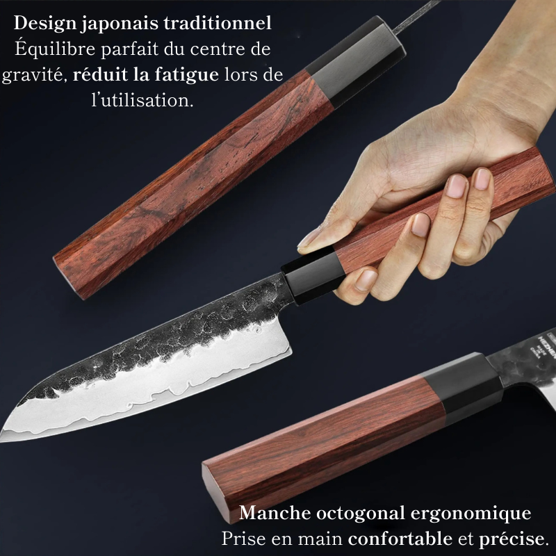 Couteau Santoku en Acier Composite 14 cm - Kensei (剣聖)