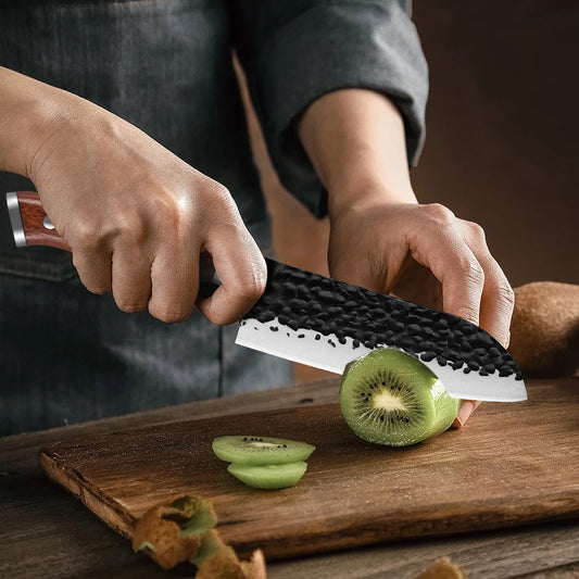 Couteau Santoku 12,8 cm en Acier Inoxydable - Bushi (武士)