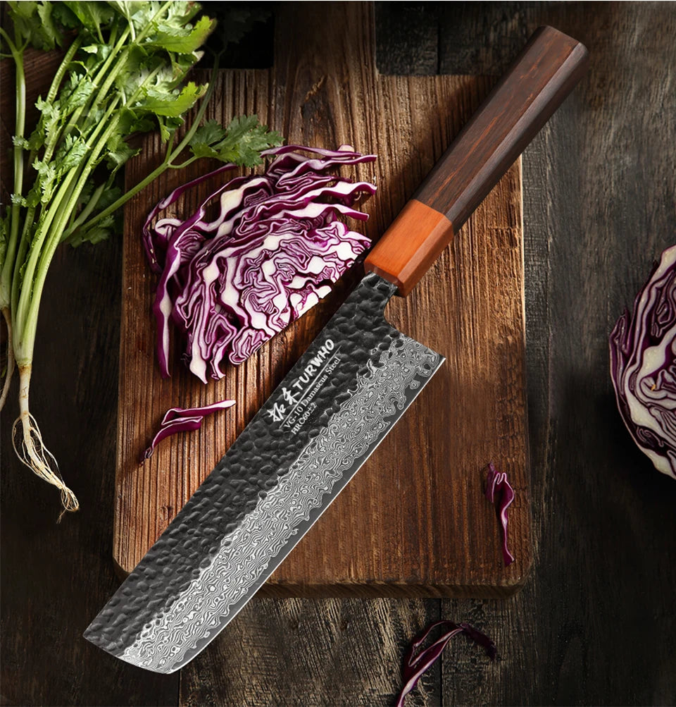 Couteau Nakiri en acier Damassé 18 cm - Shinrin (森林)