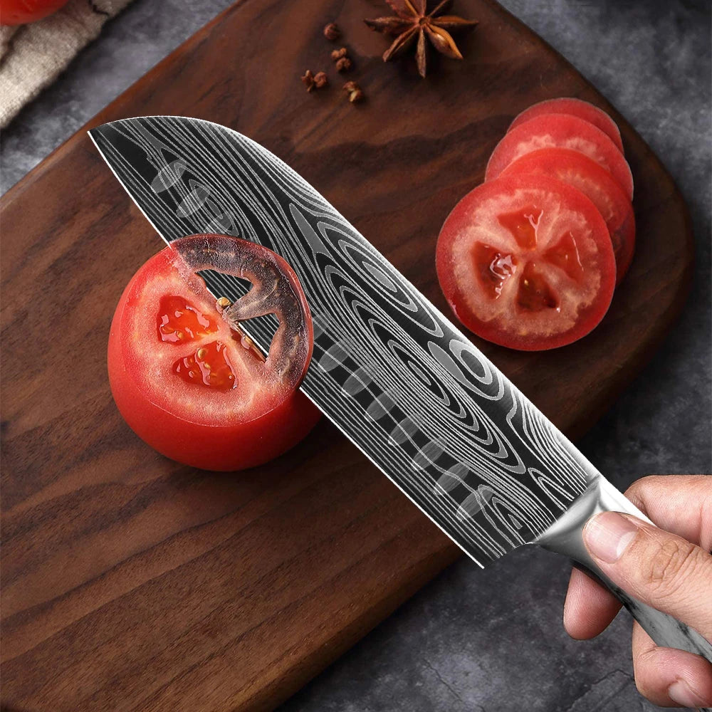 Couteau Santoku en Acier - Kaminari (雷)