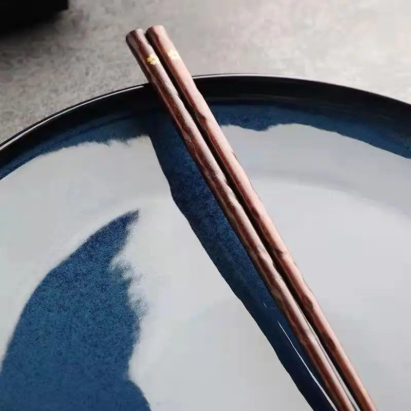 Baguettes Japonaises en bois 5 paires - Kiyomi (清美)