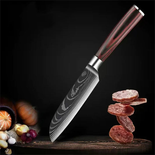 Couteau Santoku en Acier Inoxydable 12,5 cm - Kurokiba (黒木場)