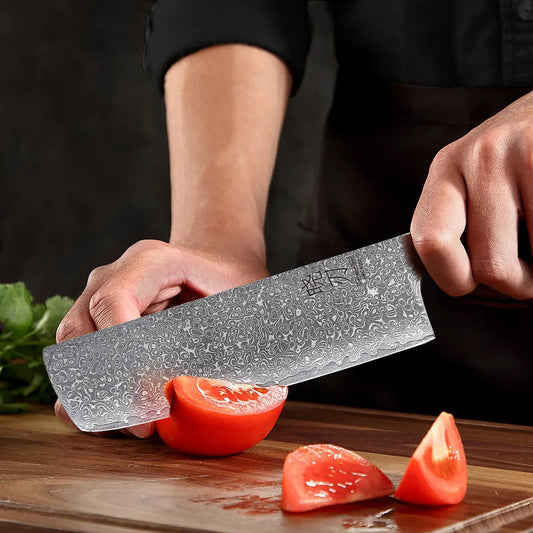 Couteau Nakiri en acier Damassé 16 cm - Ryu (龍)