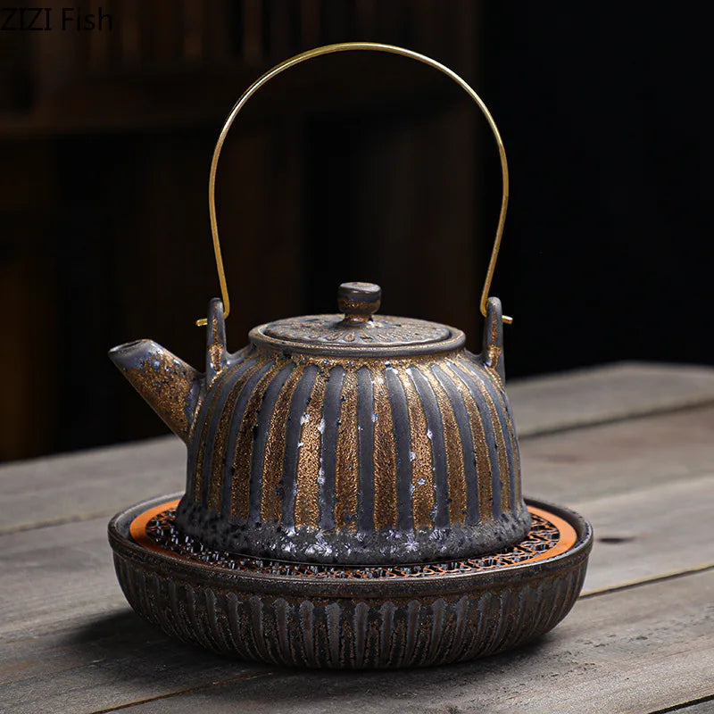 Théière Japonaise vintage en céramique - Sumi (墨)