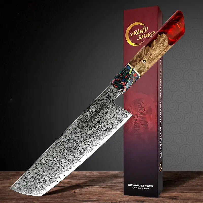 Couteau Nakiri en acier Damassé 18 cm - Kuroki (黒木)