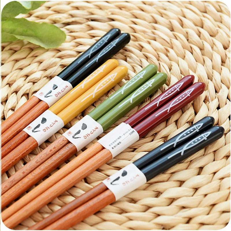 Baguettes Japonaises en bambou 5 paires - Haruka (遥か)