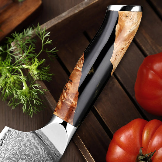 Couteau Nakiri en acier Damassé 16 cm - Raiden (雷電)