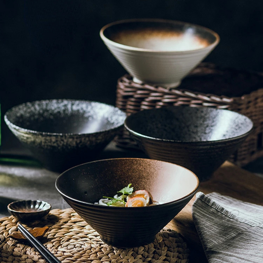 Lot de 4 Bols à Ramen en Porcelaine - Hō (朋)