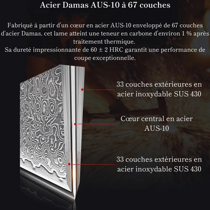 Couteau Nakiri en acier Damassé 16 cm - Ryu (龍)