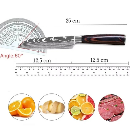 Couteau Santoku en Acier Inoxydable 12,5 cm - Kurokiba (黒木場)