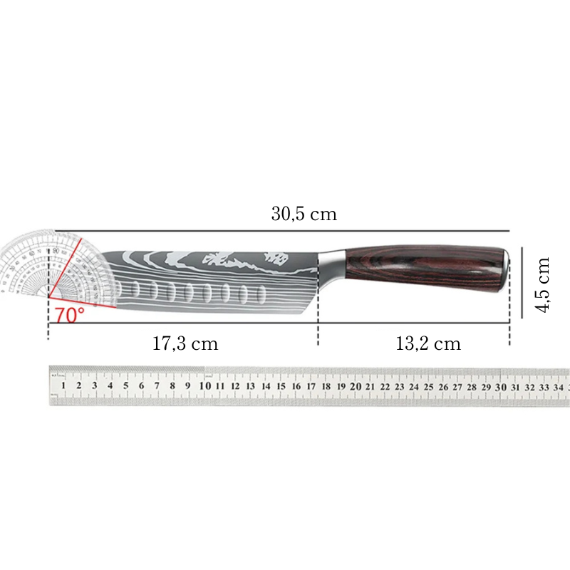 Couteau Santoku en Acier 17 cm - Shoku (食)