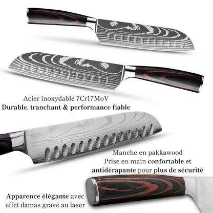 Couteau Santoku en Acier 17 cm - Shoku (食)