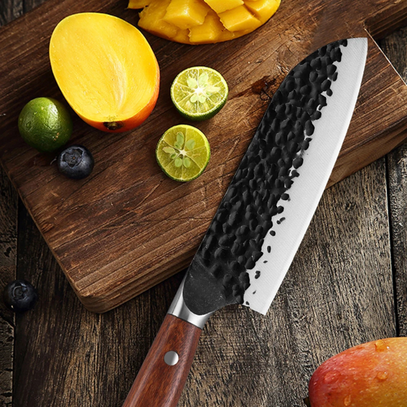 Couteau Santoku 12,8 cm en Acier Inoxydable - Bushi (武士)