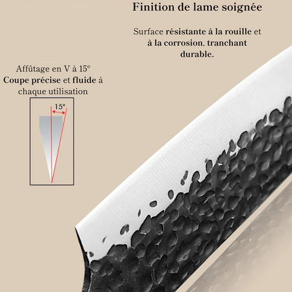 Couteau Santoku en Acier Inoxydable 18 cm - Hikari (光)