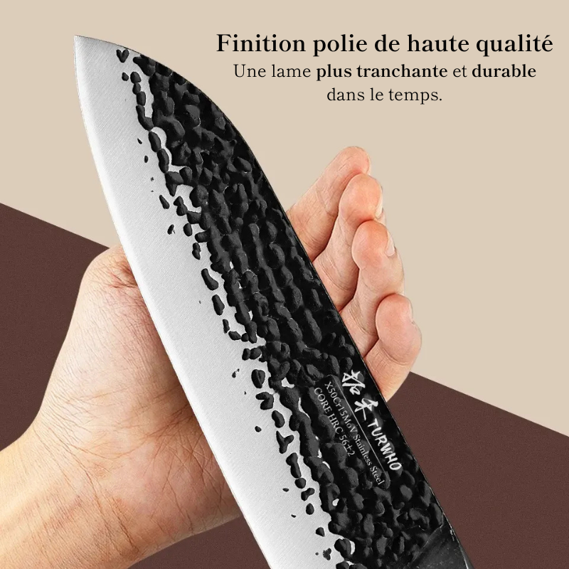 Couteau Santoku en Acier Inoxydable 18 cm - Hikari (光)