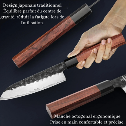 Couteau Santoku en Acier Composite 14 cm - Kensei (剣聖)