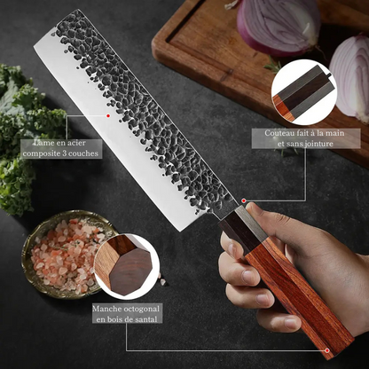Couteau Nakiri en acier inoxydable 17 cm - Isamu (勇)