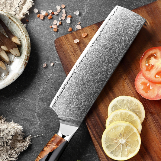 Couteau Nakiri en acier Damassé 16 cm - Raiden (雷電)