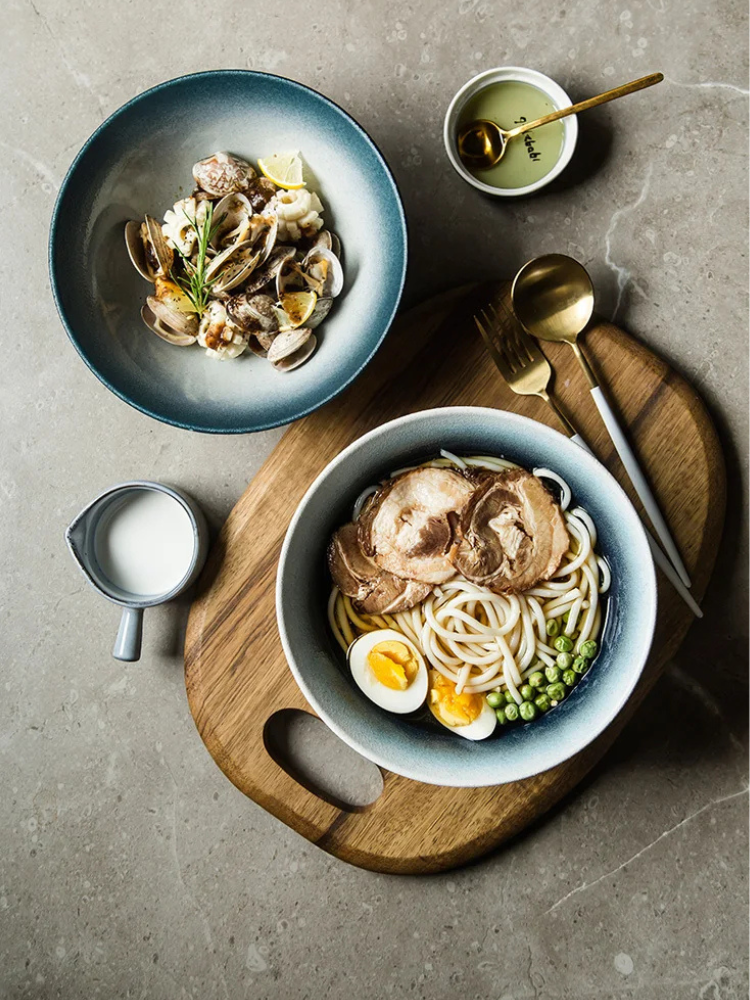 Bol à Ramen en porcelaine style rétro - Sabi (錆)