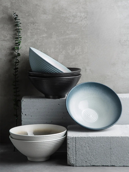 Bol à Ramen en porcelaine style rétro - Sabi (錆)