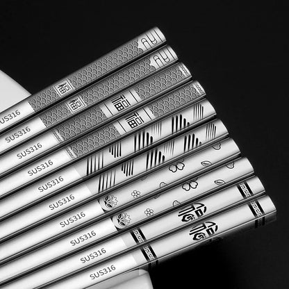 Baguettes Japonaises en acier inoxydable - Kairo (魁龍)