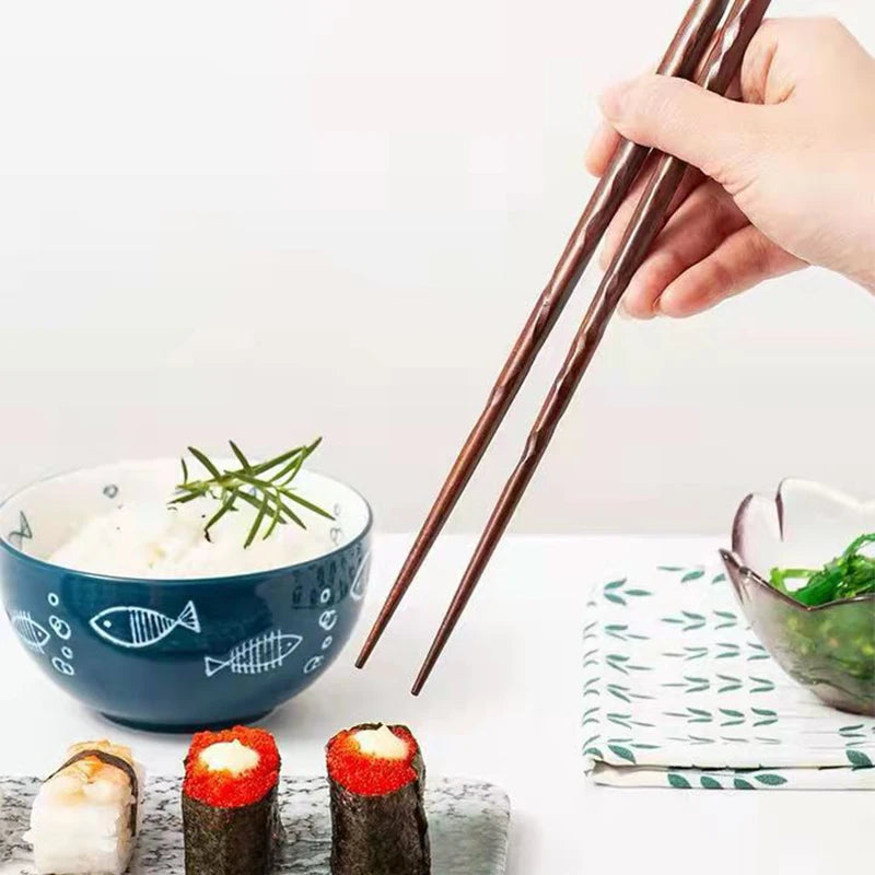 Baguettes Japonaises en bois 5 paires - Kiyomi (清美)