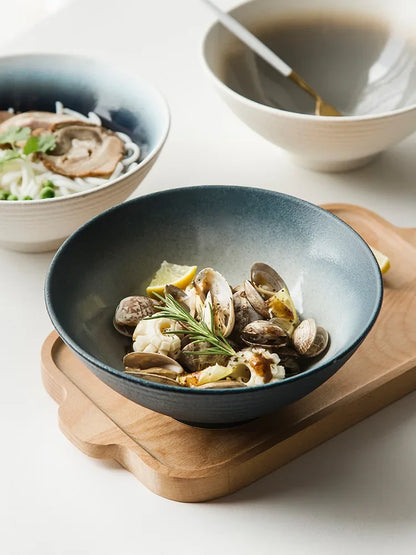 Bol à Ramen en porcelaine style rétro - Sabi (錆)