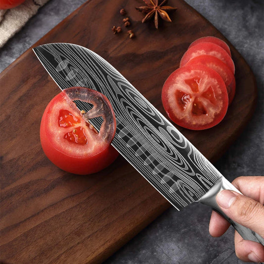 Couteau Santoku en Acier - Kaminari (雷)