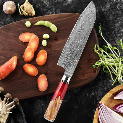 Couteau Santoku en Acier Damassé 17 cm - Kumo (雲)