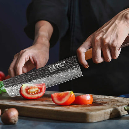 Couteau Nakiri en acier Damassé 18 cm - Shinrin (森林)