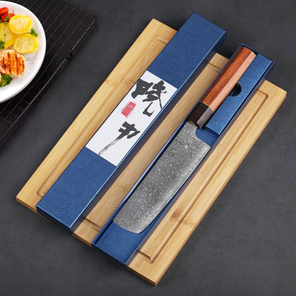 Couteau Nakiri en acier Damassé 16 cm - Ryu (龍)