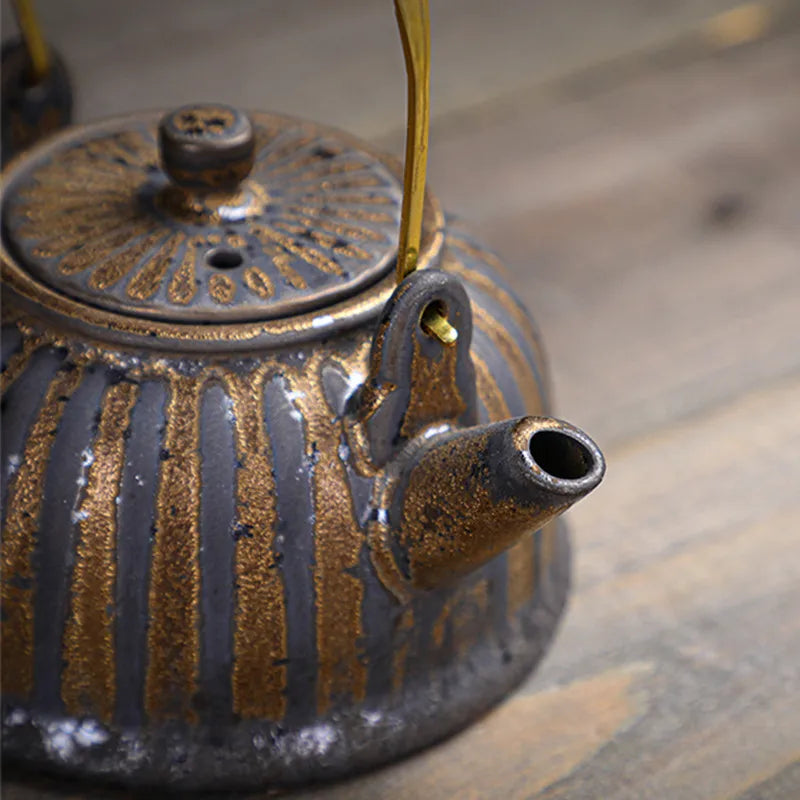 Théière Japonaise vintage en céramique - Sumi (墨)