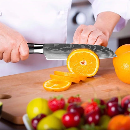 Couteau Santoku en Acier Carbone - Seika (成果)