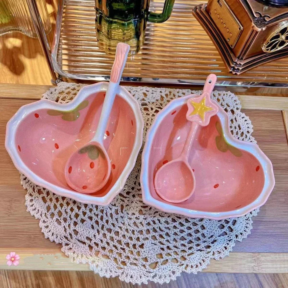 Bol à Ramen en Céramique motif Fraise - Ichigo (苺)