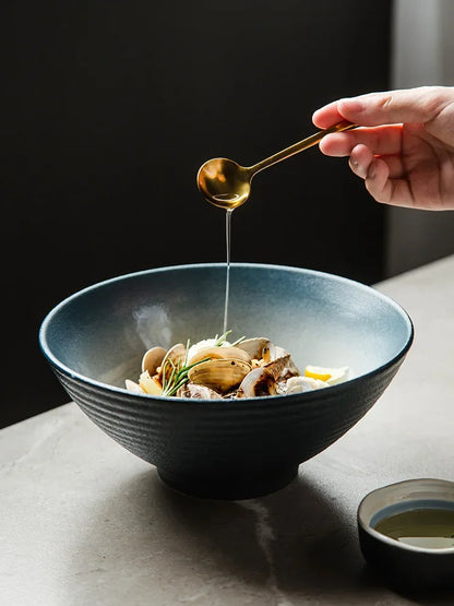 Bol à Ramen en porcelaine style rétro - Sabi (錆)