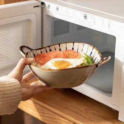 Bol à Ramen en porcelaine motif floral - Hana (花)