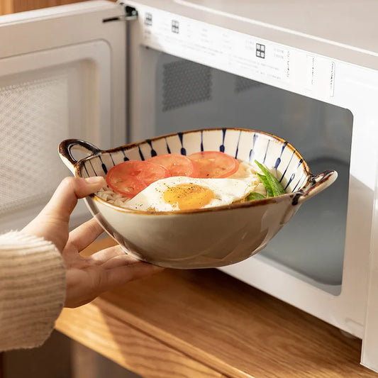 Bol à Ramen en porcelaine motif floral - Hana (花)