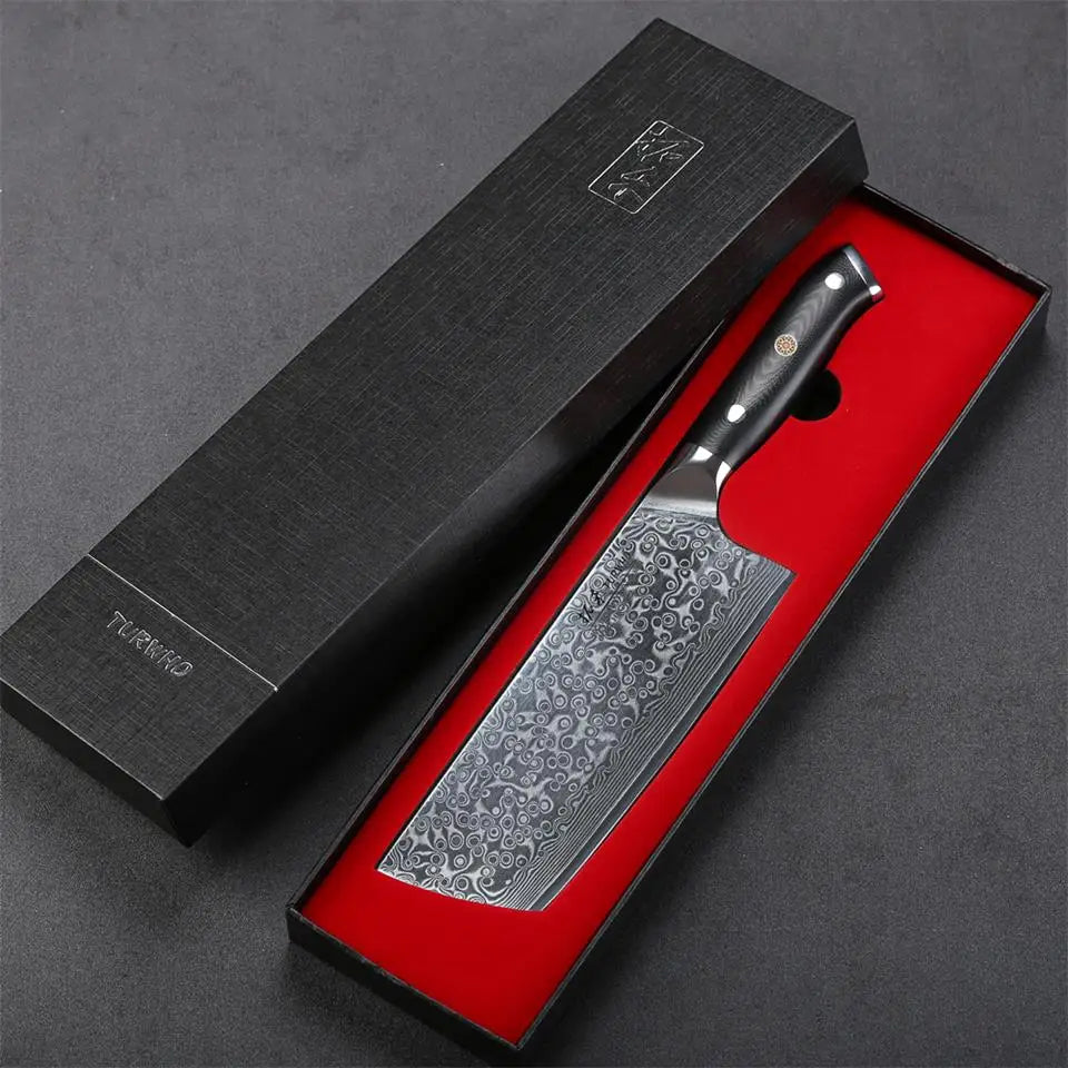 Couteau Nakiri en acier Damassé 18 cm - Raijin (雷神)