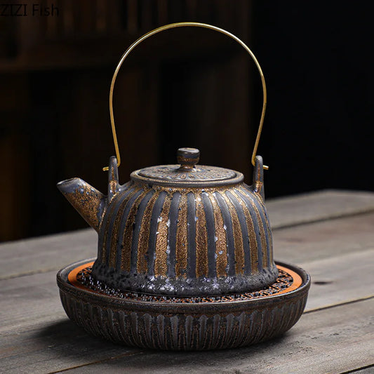 Théière Japonaise vintage en céramique - Sumi (墨)