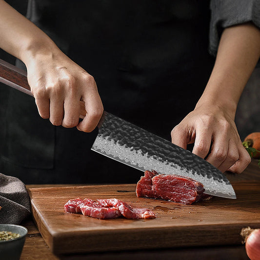 Couteau Santoku en Acier Damassé 18 cm - Sora (空)