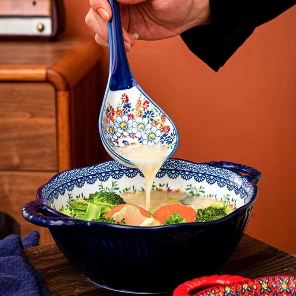 Bol à Ramen en Porcelaine peint à la main - Kōbana (小花)