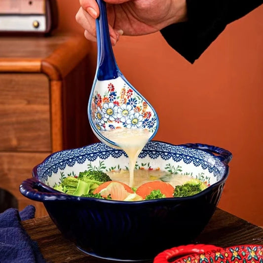 Bol à Ramen en Porcelaine peint à la main - Kōbana (小花)