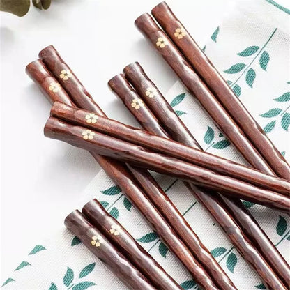 Baguettes Japonaises en bois 5 paires - Kiyomi (清美)