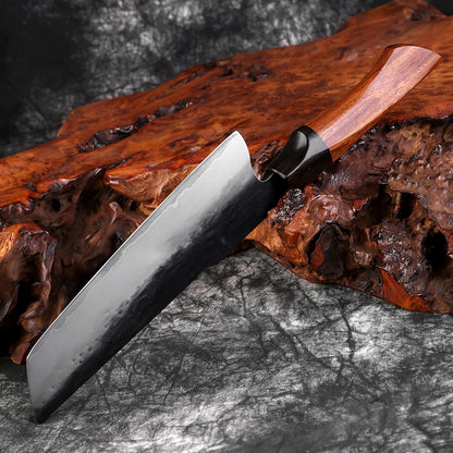 Couteau Nakiri en acier Damassé 18 cm - Yami (闇)
