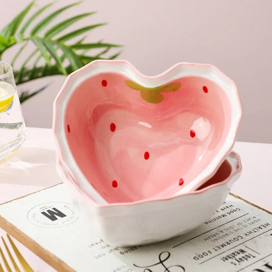 Bol à Ramen en Céramique motif Fraise - Ichigo (苺)