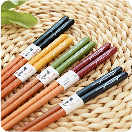 Baguettes Japonaises en bambou 5 paires - Haruka (遥か)