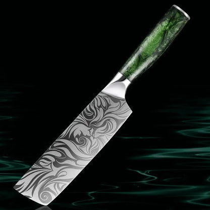 Couteau Nakiri en acier inoxydable 17 cm - Kaito (海斗)